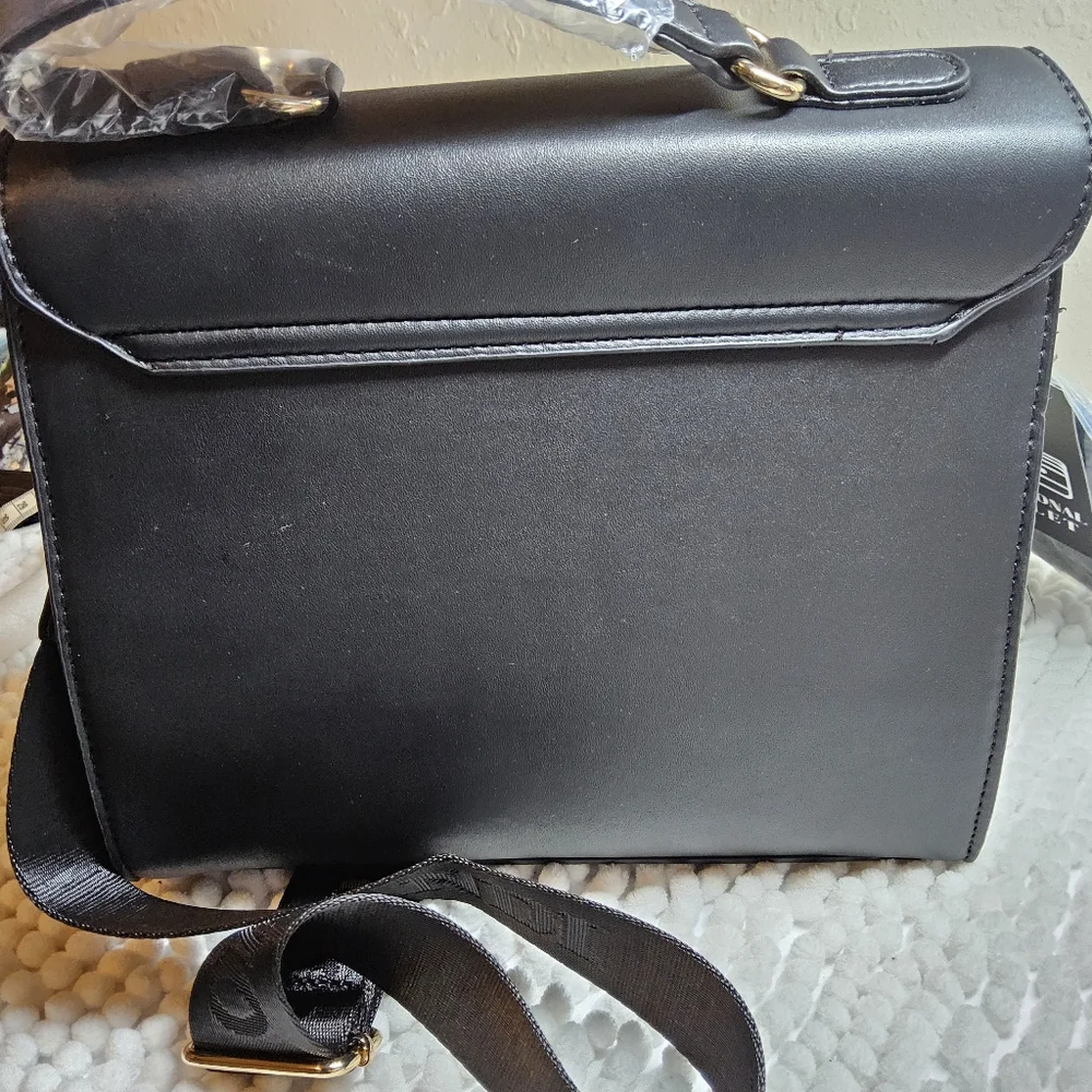 Valentino Orlandi Black Satchel with Wallet/Pouch NWT